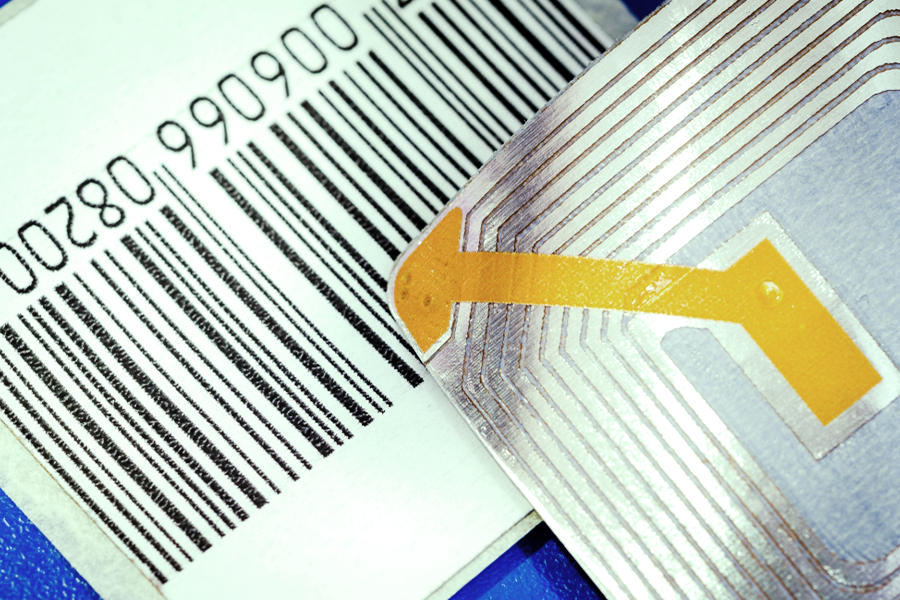 RFID tracker and barcode